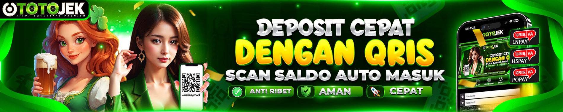 DEPOSIT VIA QRIS TOTOJEK